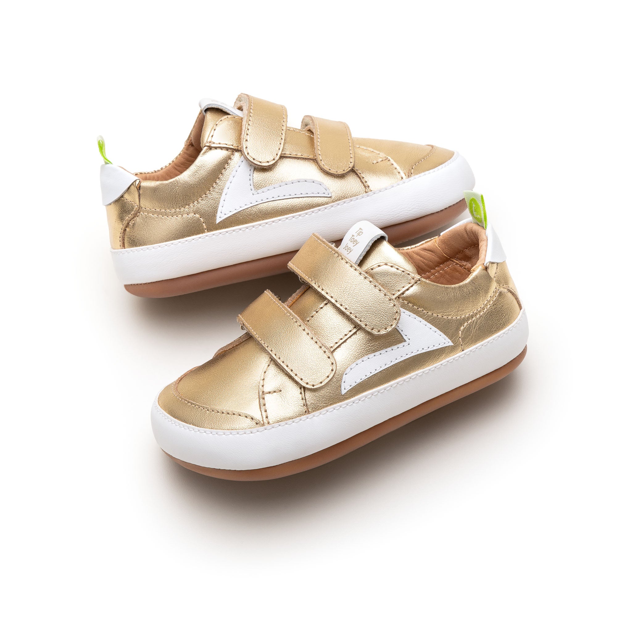 Hopper Sneakers Metal Gold White