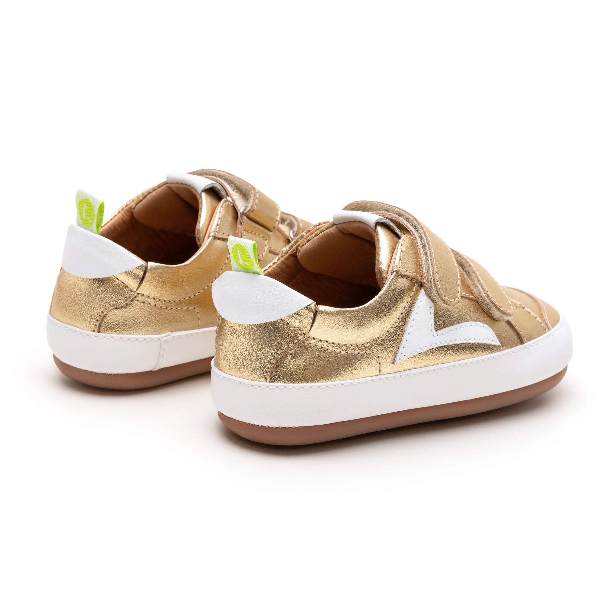 Hopper Sneakers Metal Gold White