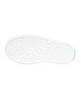 white iridescent rubber outsole with textured grip pattern and anti-slip traction design