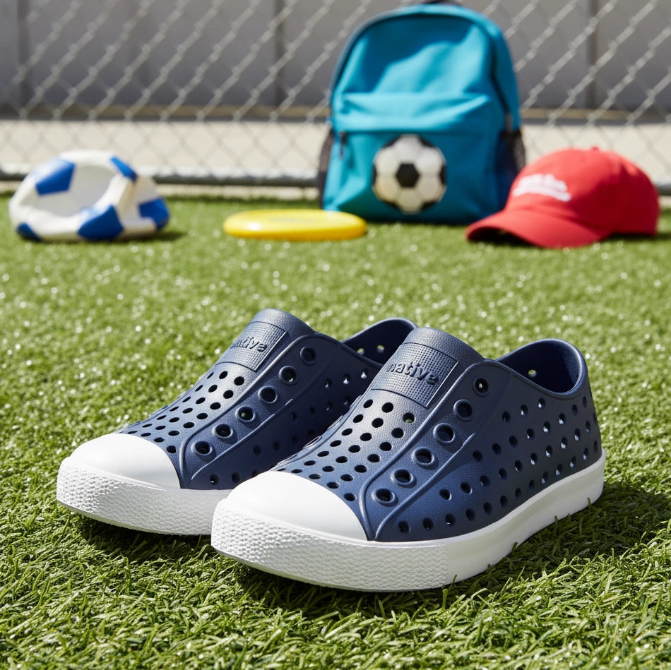 Native Jefferson Kids Regatta Blue / Shell White