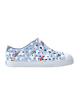 Native rainbow cloud print blue perforated slip-on shoes with breathable design and lightweight comfort