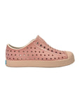 Native jefferson stonewash child rock salt pink / chameleon brushed breathable perforated kids slip-on shoes with lightweight comfort
