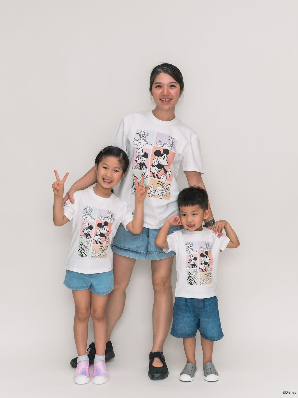 Kids Tee - Pastel Mickey Crew family portrait