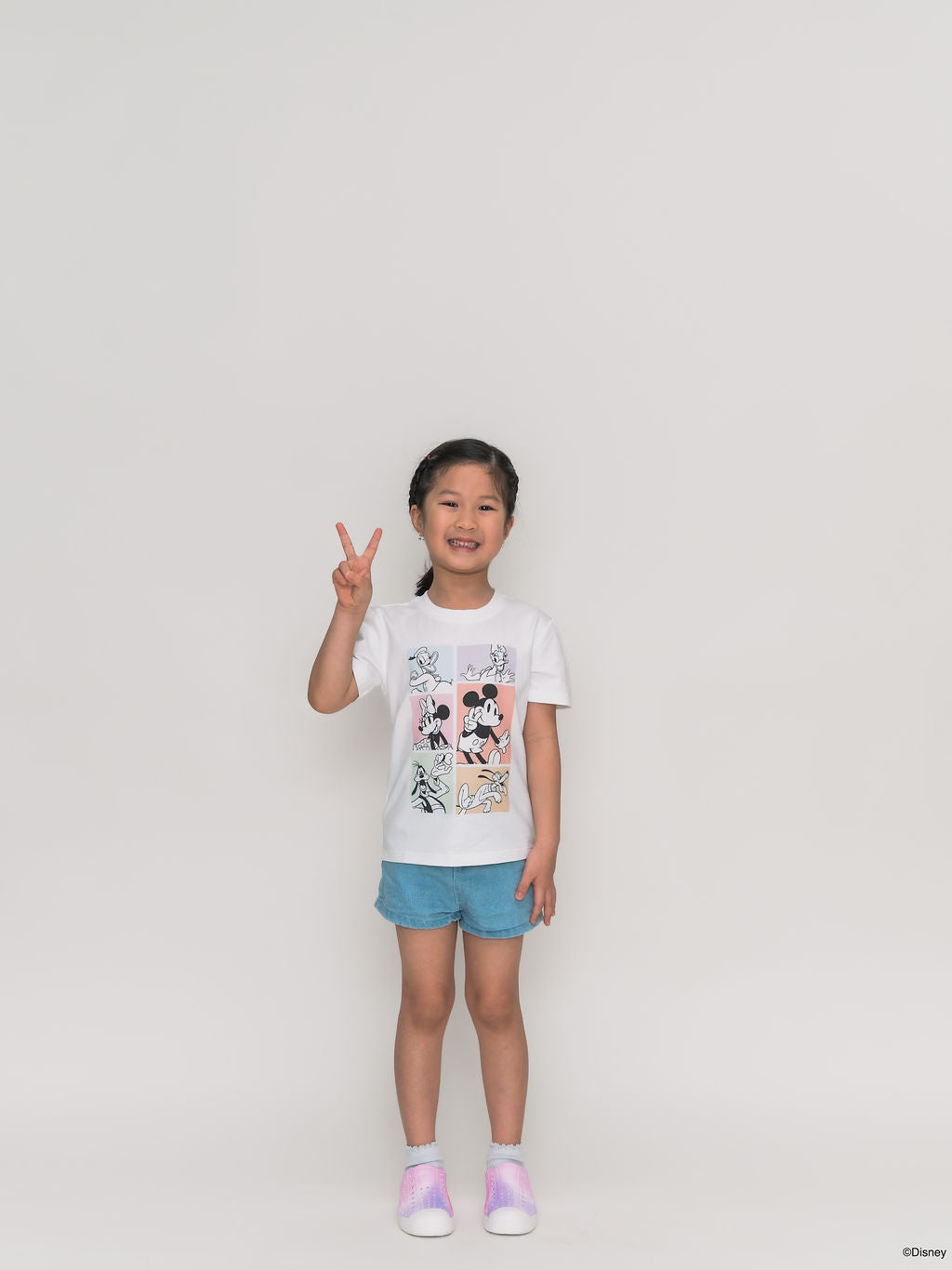 Kids Tee - Pastel Mickey Crew girl