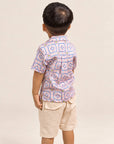 Little Man Shirt - Pink Tiles back