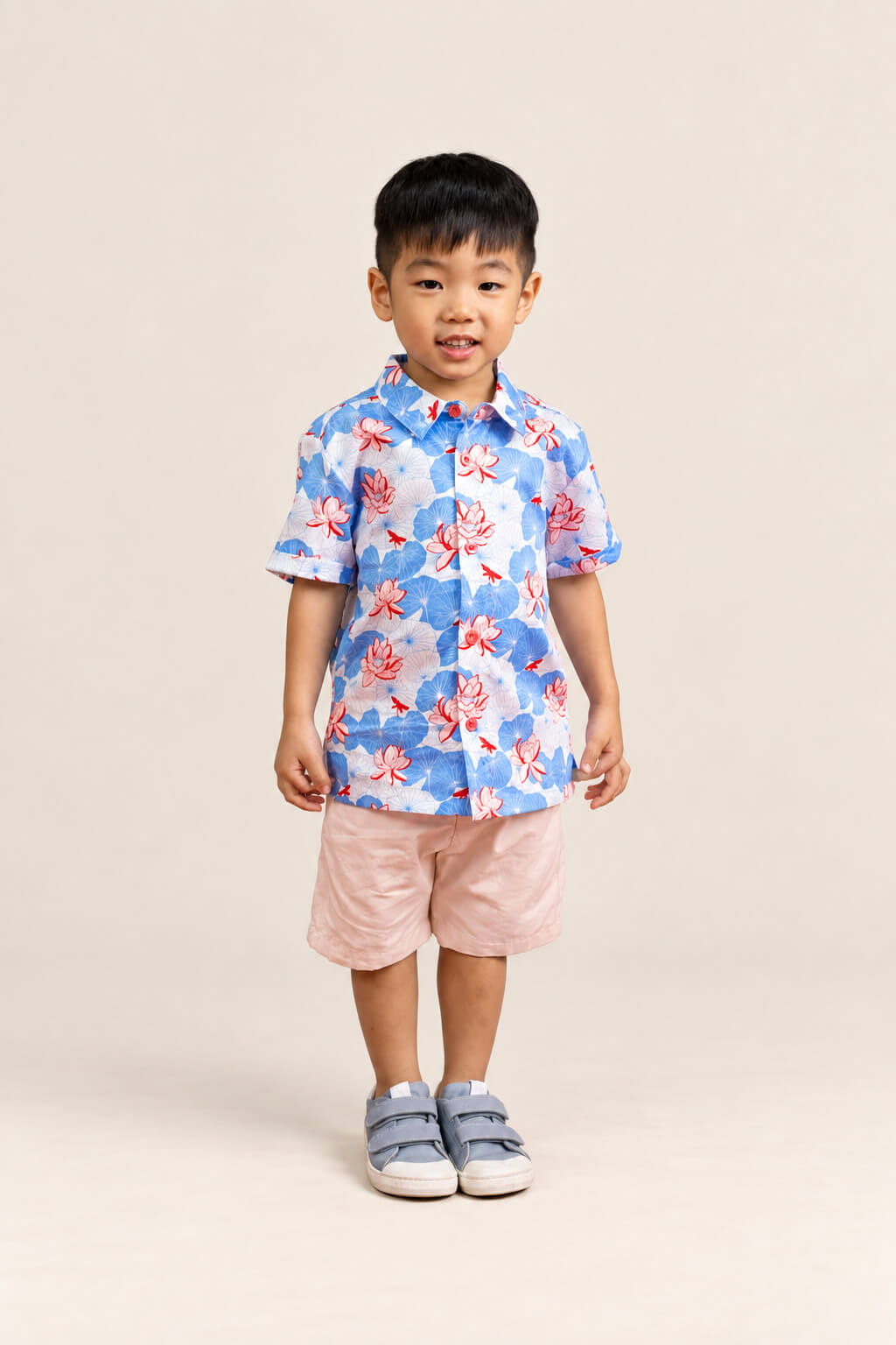 Little Man Shirt - Blue Lotus