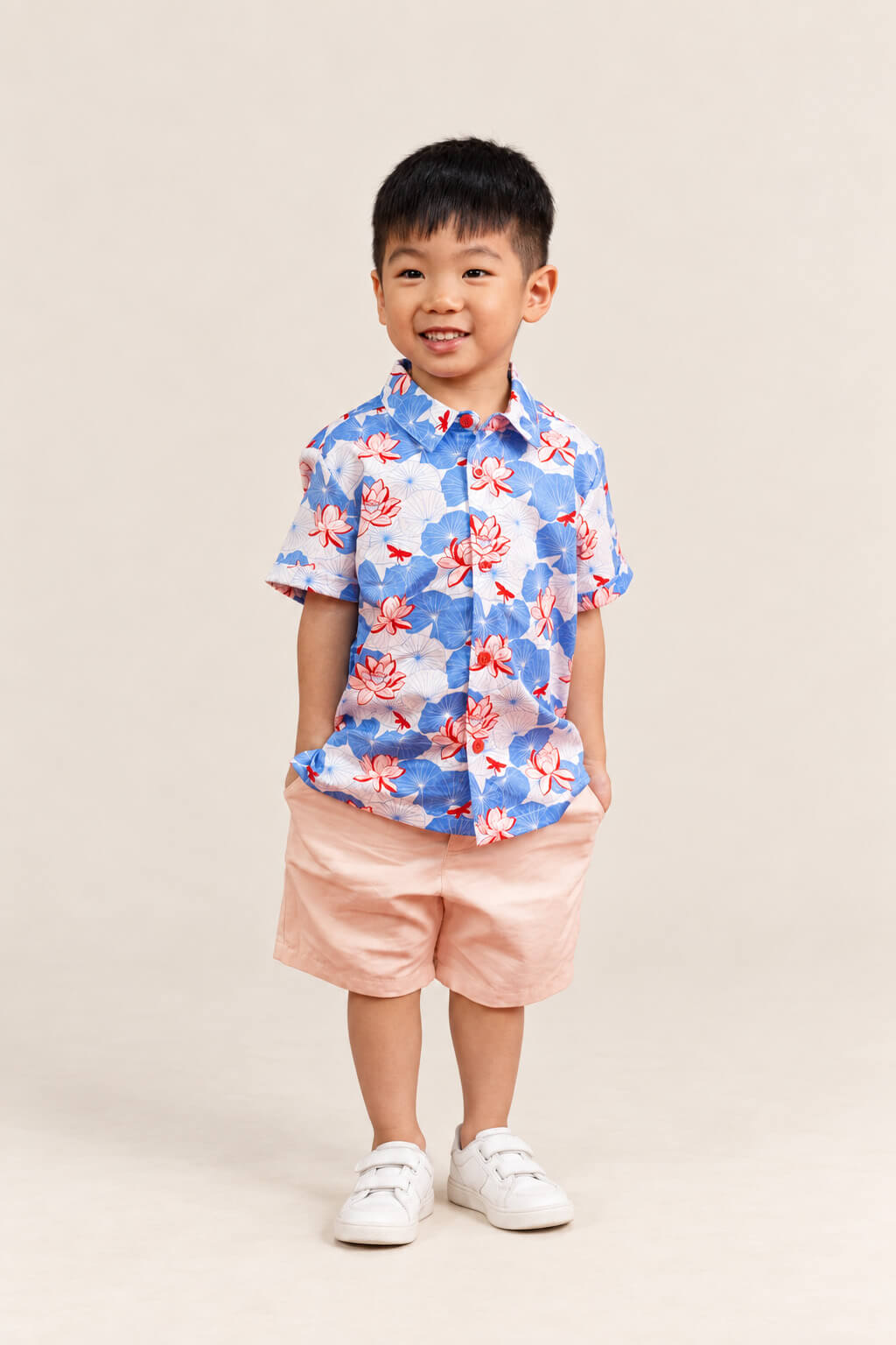 Little Man Shirt - Blue Lotus