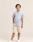 Little Man Shirt - Pink Teal Mosaic