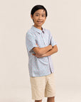 Little Man Shirt - Pink Teal Mosaic