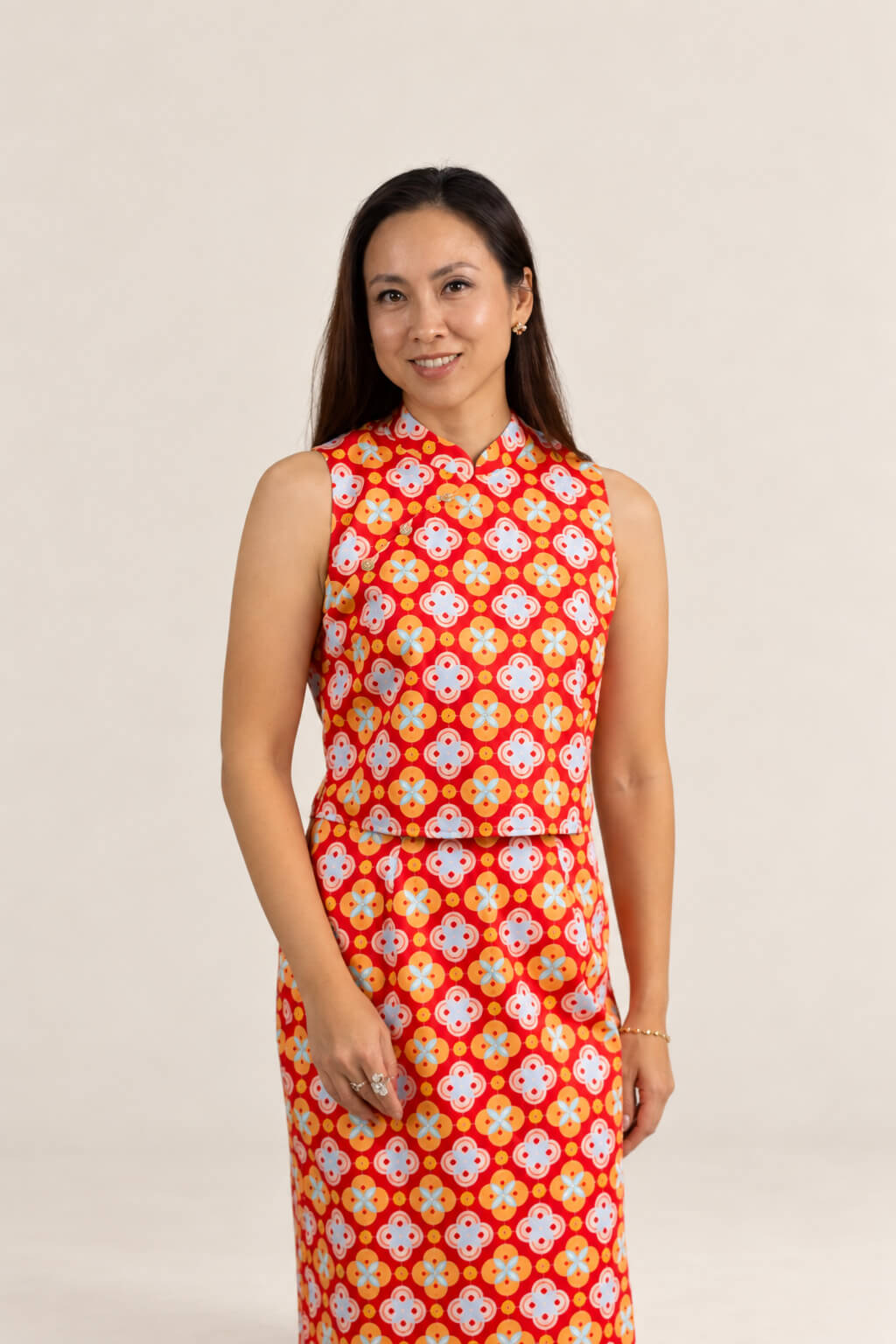 Ladies Amber Top - Red Lucky Coins