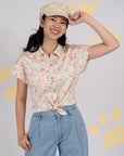 Ladies Nora Top - Colourful Puppies