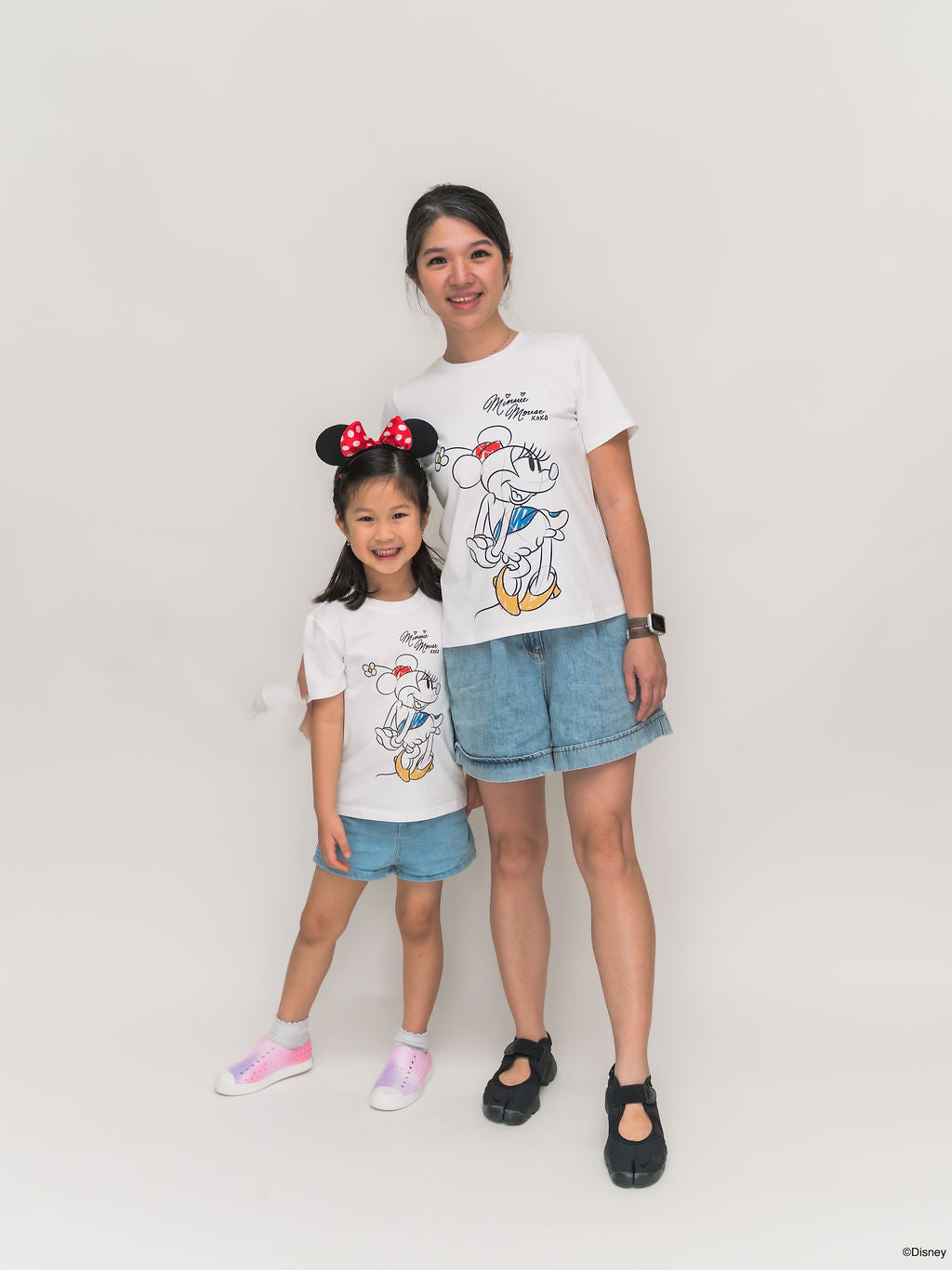 Ladies Tee Doodle Minnie mom daughter twinning