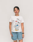 Ladies Tee Doodle Minnie front close up