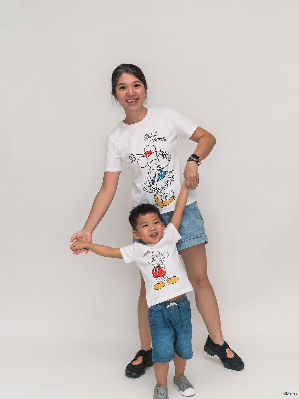 Ladies Tee Doodle Minnie mom son twinning