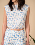 Ladies Lia Top - Blue Safari