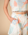 Ladies Lia Shorts - Green Landscape