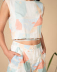 Ladies Lia Shorts - Green Landscape