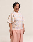 Ladies Amanda Top - Cream Floral Bamboo