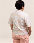 Ladies Amanda Top - Cream Floral Bamboo
