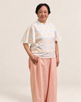 Ladies Amanda Top - Cream Floral Bamboo