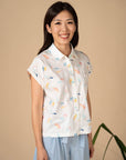 Ladies Sadie Blouse - White Wilderness