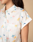 Ladies Sadie Blouse - White Wilderness