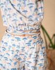 Lia Shorts - Blue Safari
