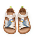 Macaw Sandals White Dream Mint Denim