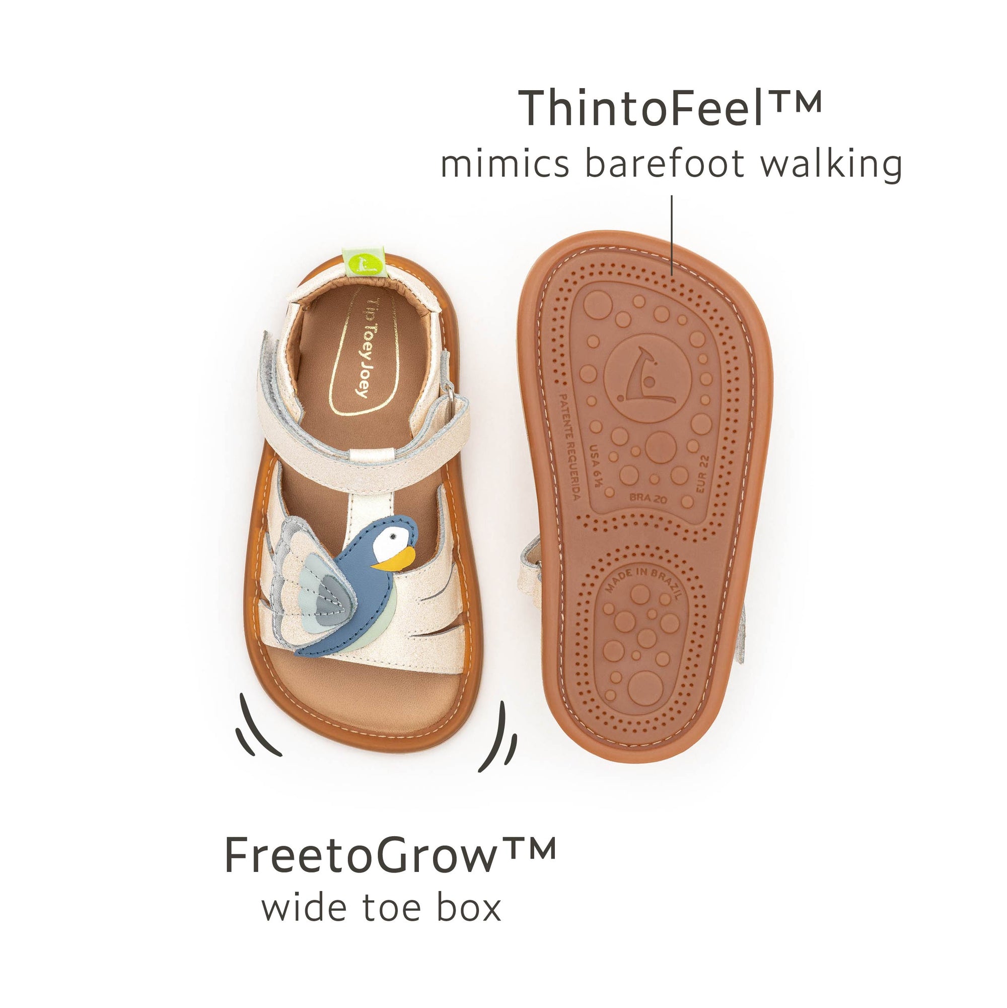 Macaw Sandals White Dream Mint Denim