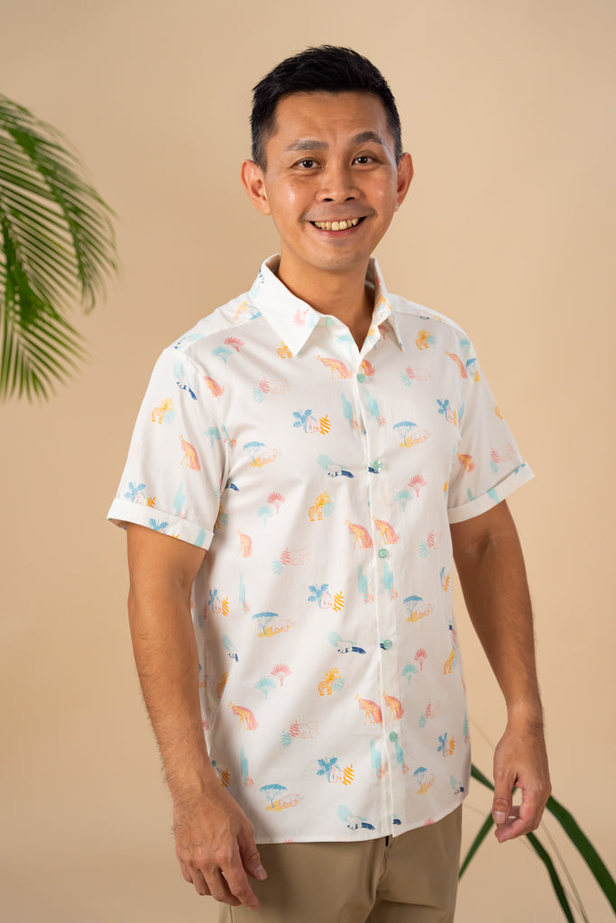 Men&#39;s Shirt - White Wilderness