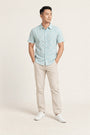 Men's Shirt - Teal Plaid Tiles