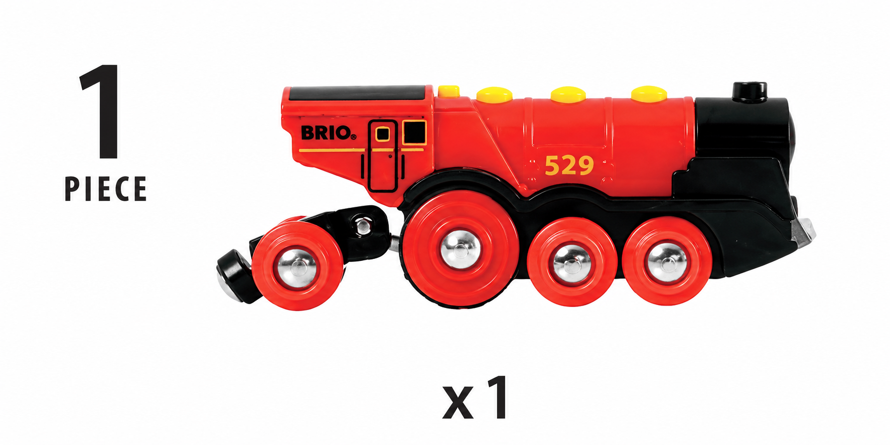 Mighty Red Action Locomotive train side