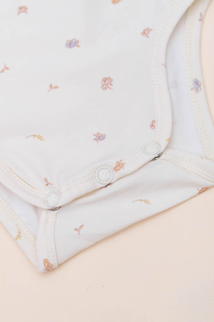 Millie Onesie - Cream Freesias