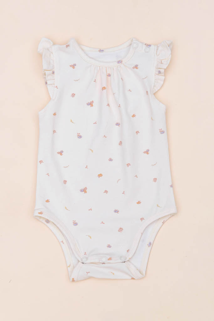 Millie Onesie - Cream Freesias