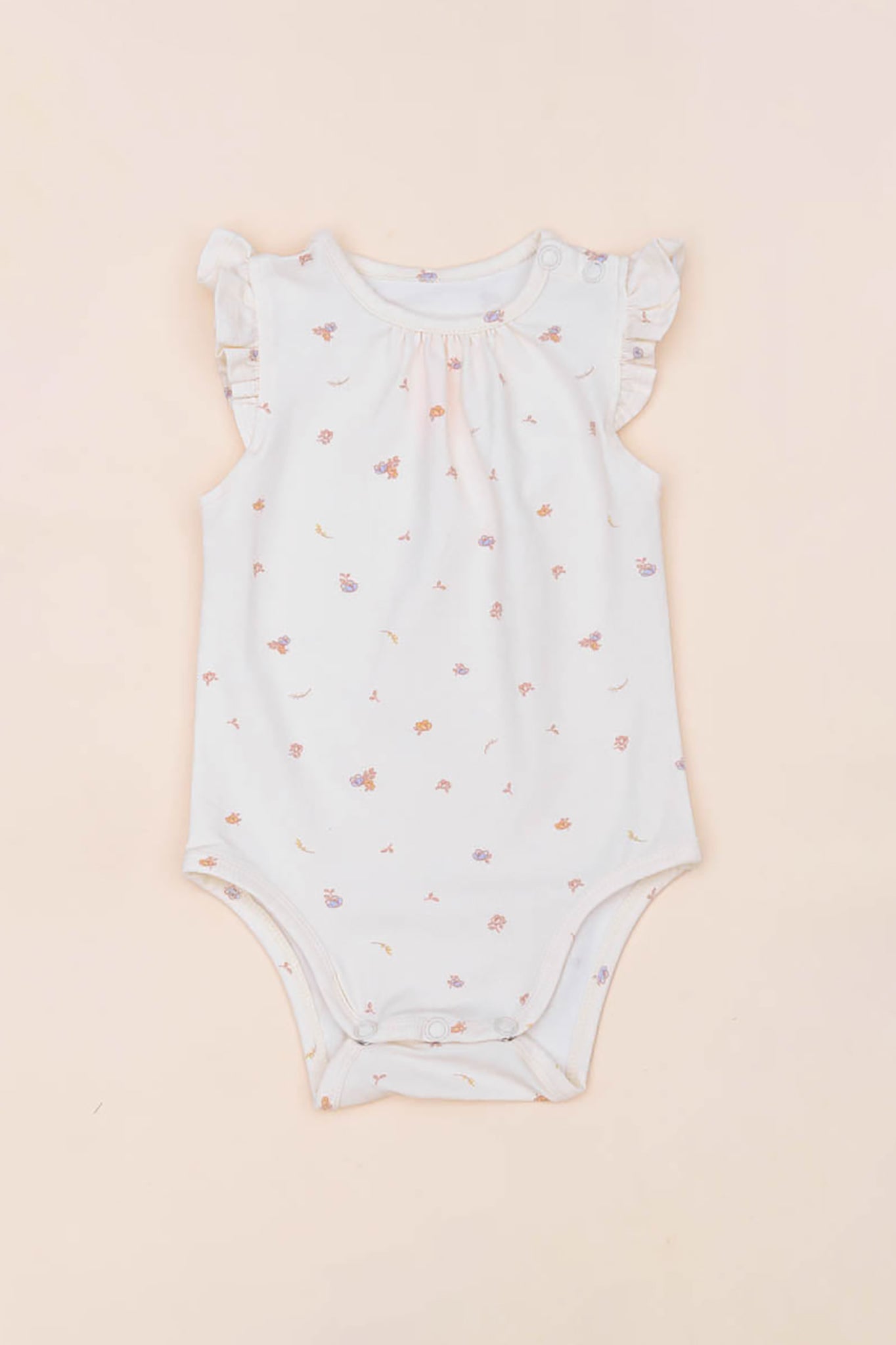 Millie Onesie - Cream Freesias