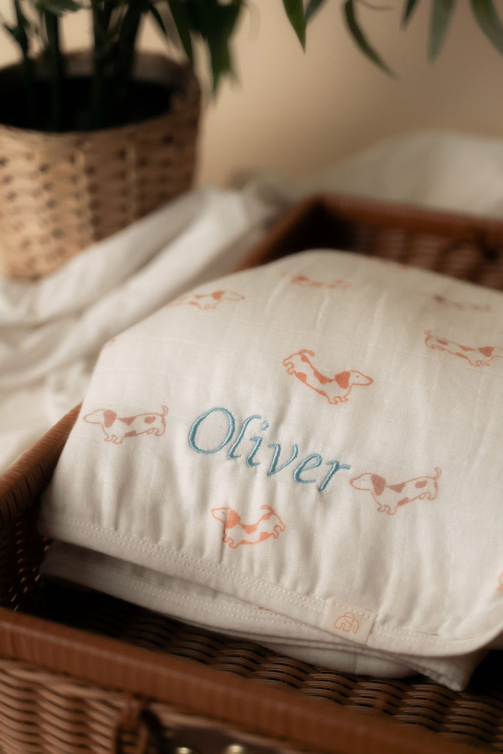 Bamboo Muslin Blanket - Hot Dogs
