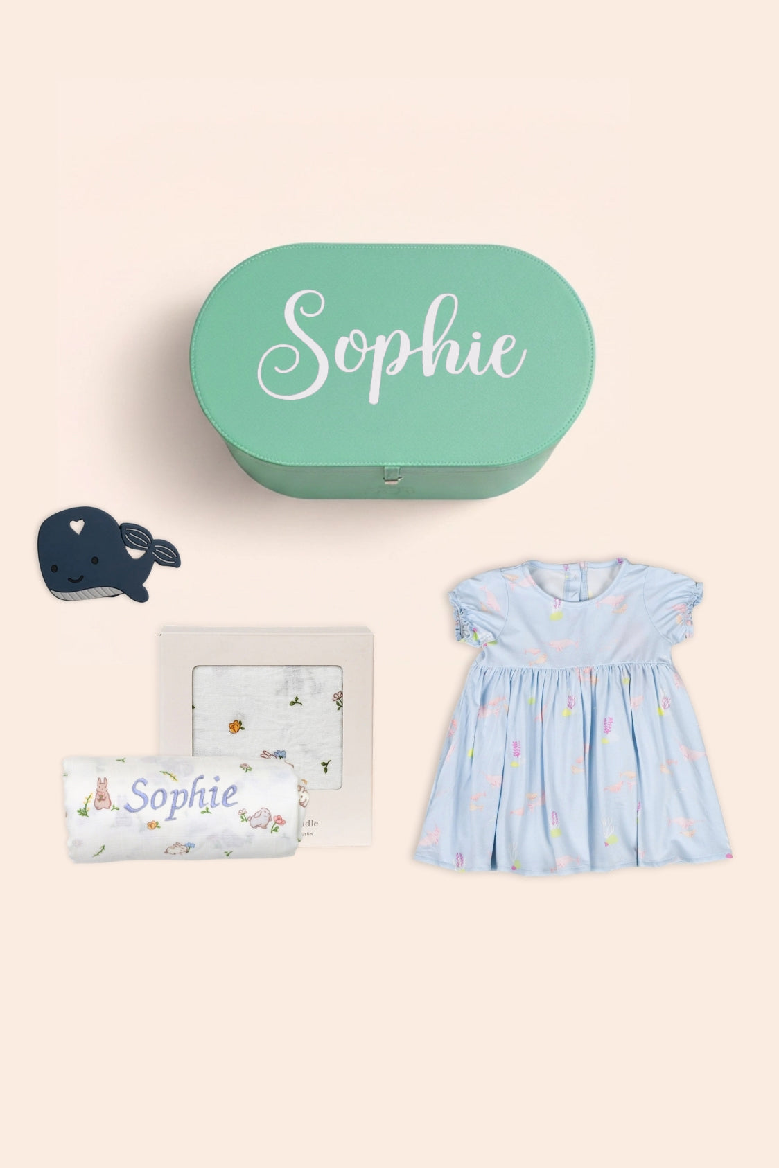 Narwhal Keepsake Gift Set - Baby Girl