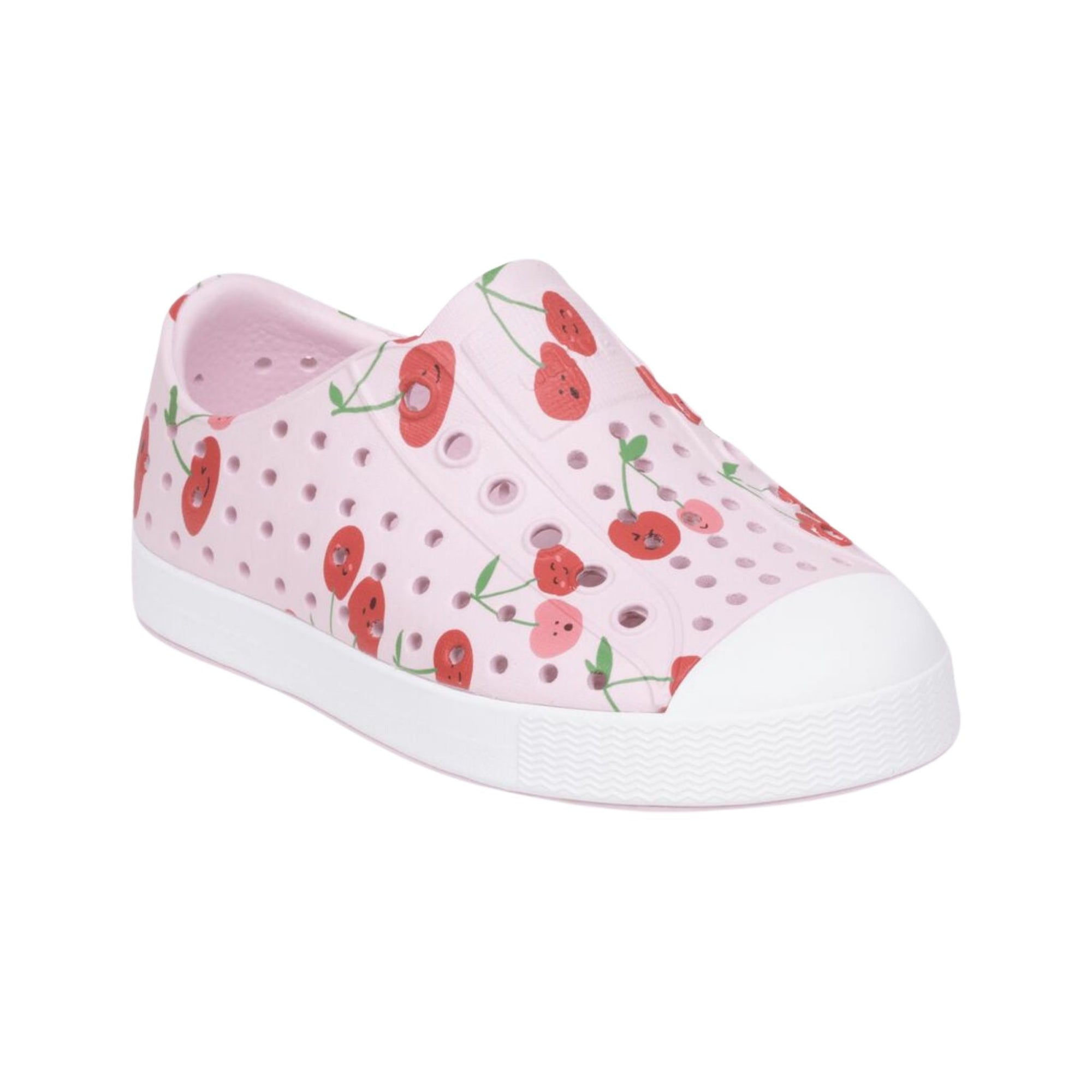 Jefferson Print Child Barely Pink / Shell White / Cherries front angled