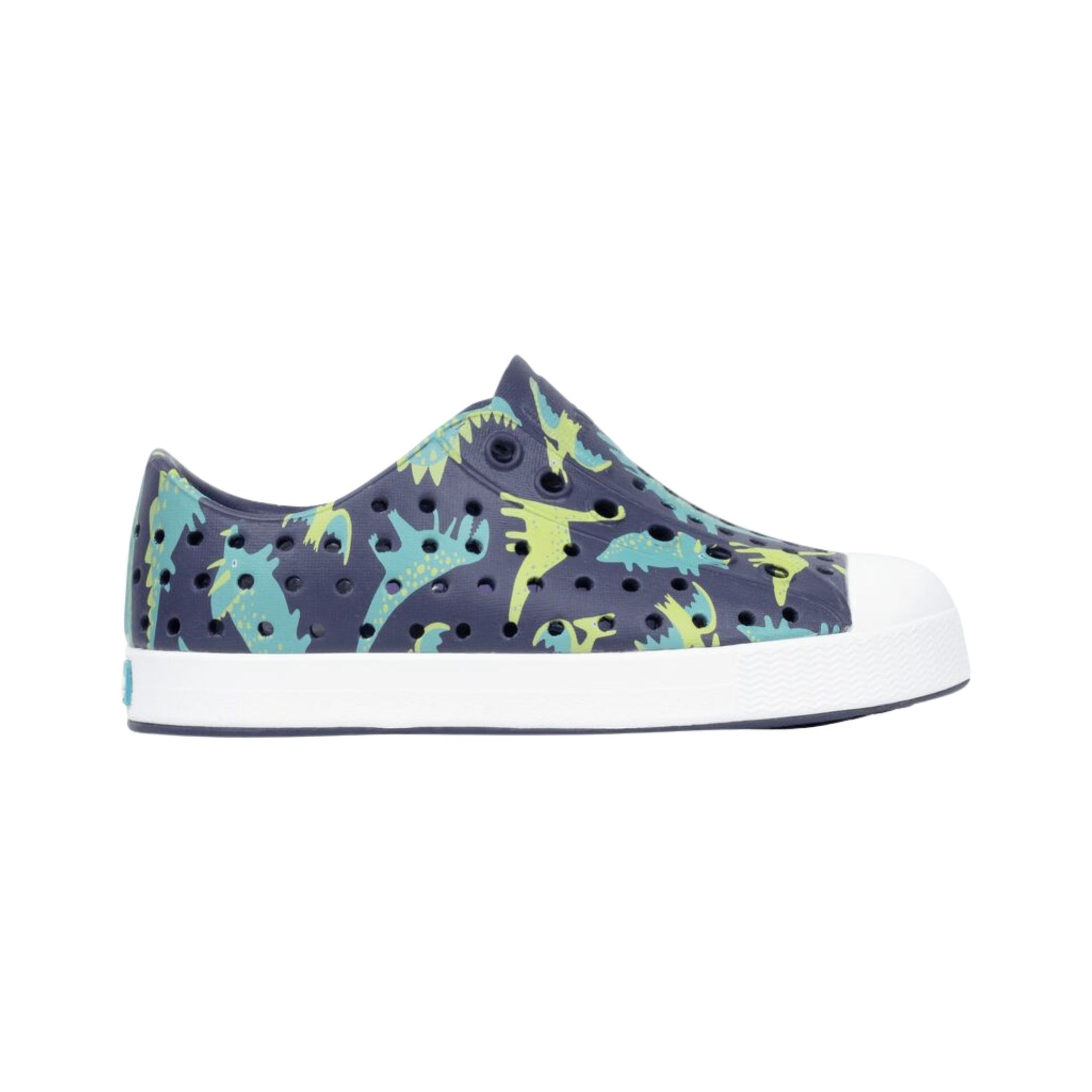 Jefferson Print Child Regatta Blue/ Shell White/ Trinket Dinosaurs right