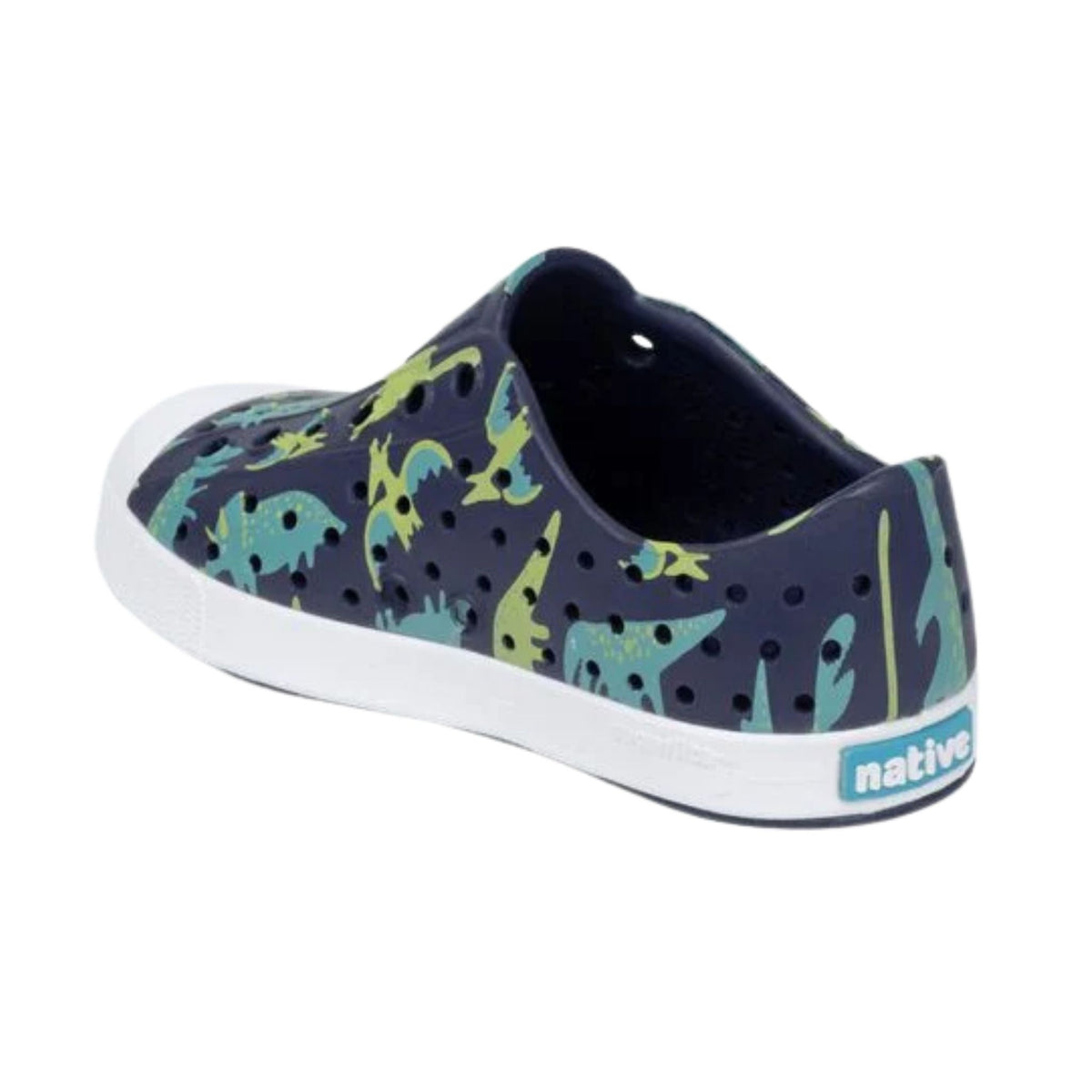 Jefferson Print Child Regatta Blue/ Shell White/ Trinket Dinosaurs back