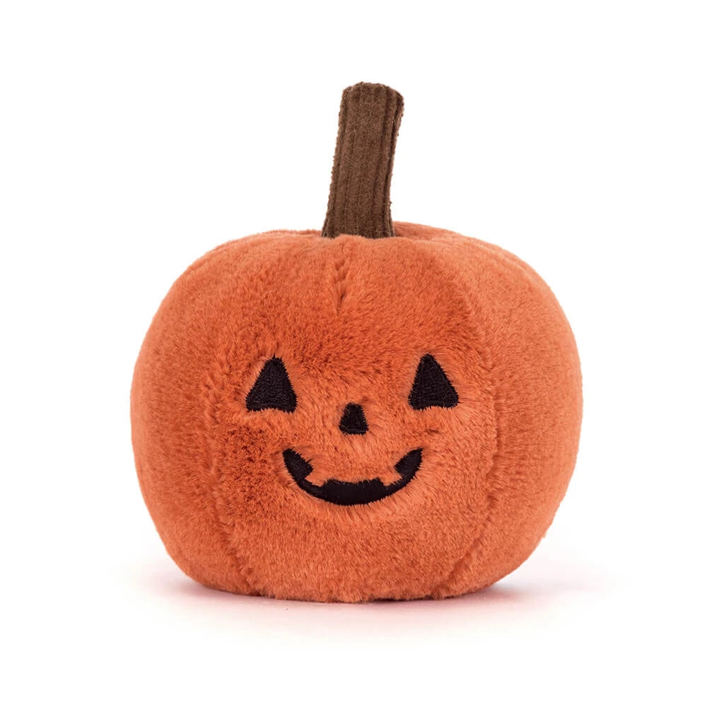 Jellycat Ooky Jack O Lantern soft pumpkin toy, front