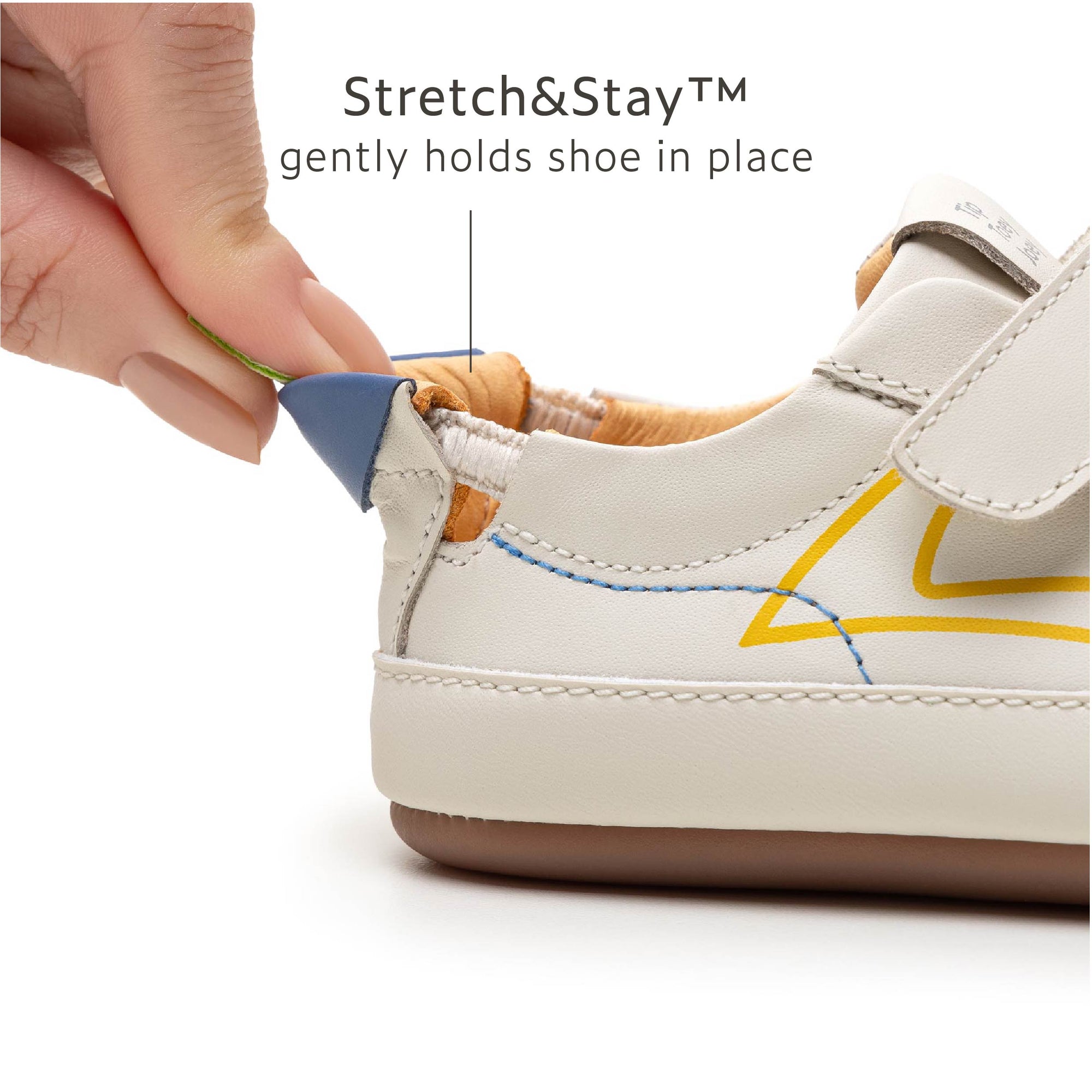 Outline Sneakers Tapioca Ivory Suede Blue Tang