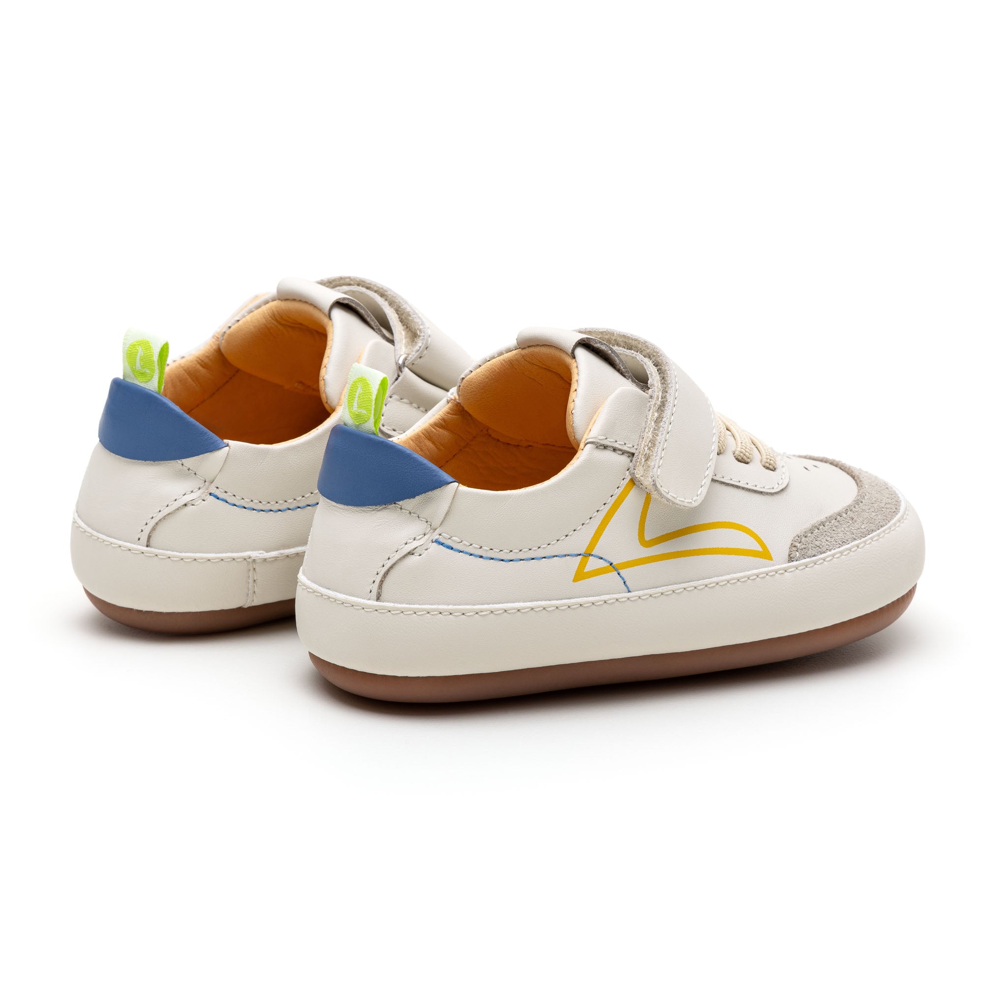 Outline Sneakers Tapioca Ivory Suede Blue Tang