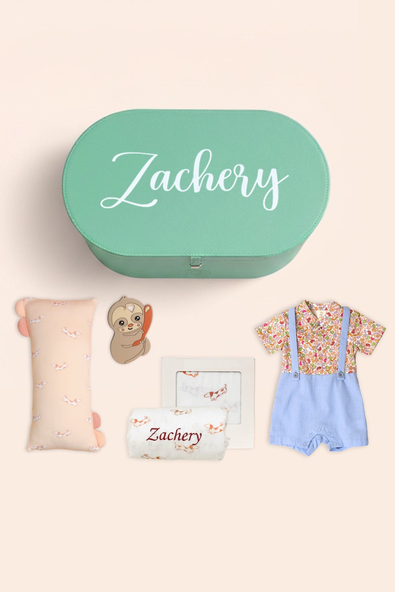 Overalls Keepsake Gift Set - Baby Boy