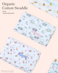 free personalise organic cotton swaddles 