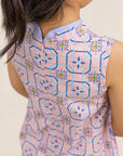 Peony Cheongsam - Pink Tiles