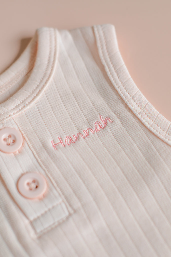 Sleeveless Onesie - Pastel Pink | Baby Clothing Essentials at The Elly Store Singapore