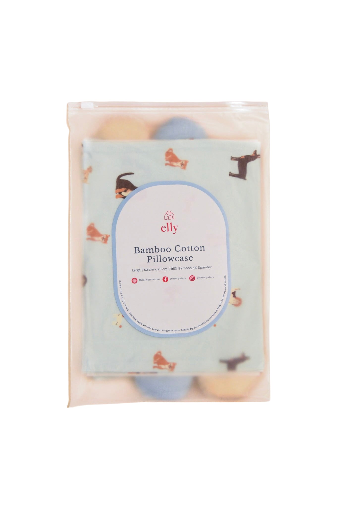 Pillow Case - Blue Doggies