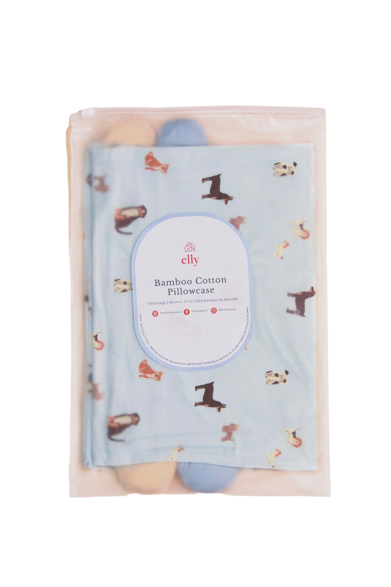 Pillow Case - Blue Doggies