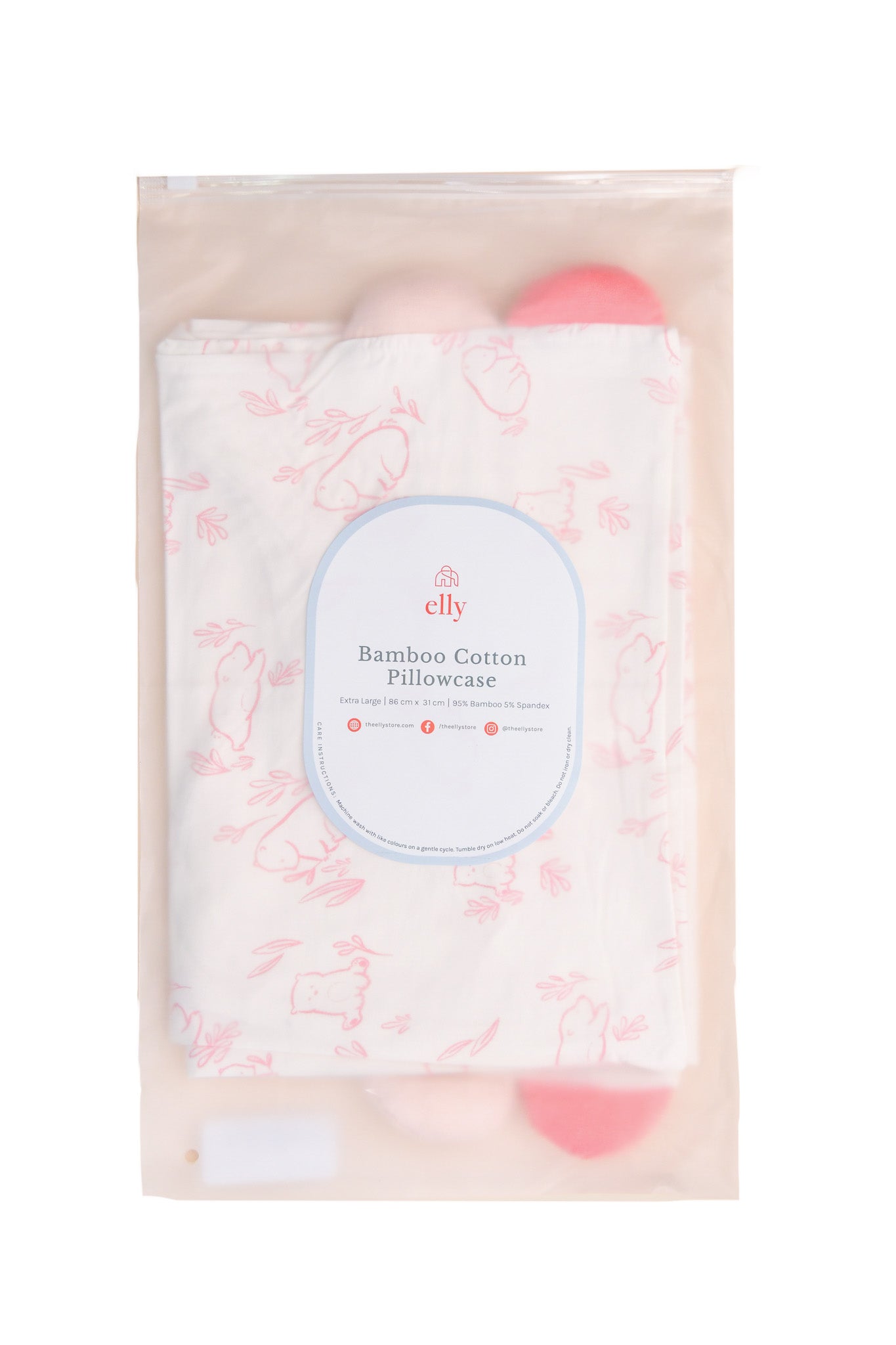 Pillow Case - Pink Beary Best